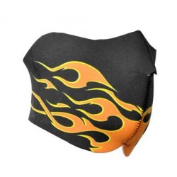 MASQUE NEOPRENE DEMI TYPE FLAMME NOIR ORANGE