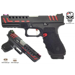 PISTOLET APS SCORPION GAZ BLOWBACK BLACK RED