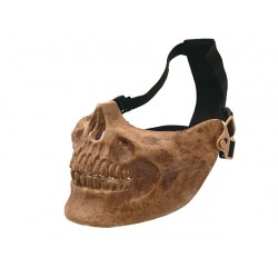 MASQUE SKULL DEMI CRANE MARRON